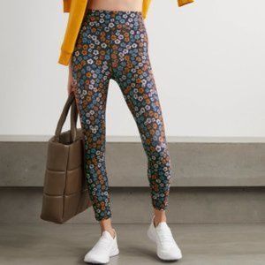 NWT Anthropologie The Upside Atacama Dance Ruffle-Trim Hem Floral Leggings Small